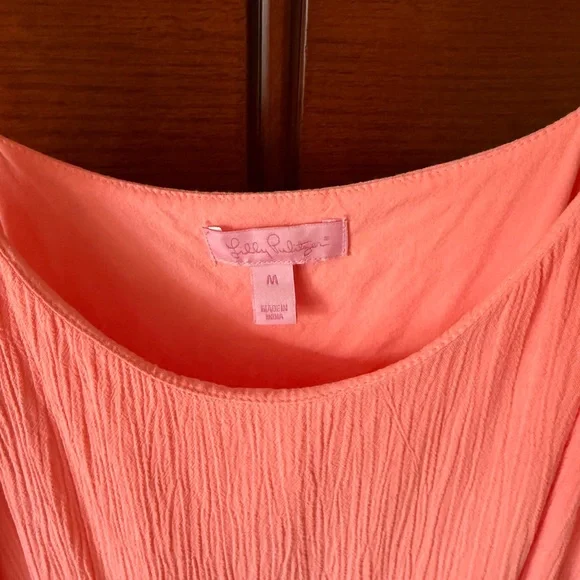 Lilly Pulitzer Pink Smocked Camisole Sleeveless Top - Picture 2 of 2